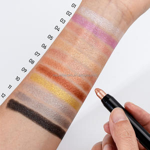 Resaltador de 12 Colores personalizado, barra de contorno de maquillaje, <span class=keywords><strong>bronceador</strong></span> brillante de doble extremo y barra resaltadora con pincel de etiqueta privada - Product Image 6