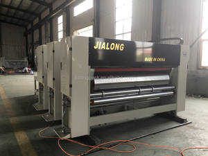 Machine d'impression flexographique et de rainurage semi-automatique à alimentation par chaîne pour carton ondulé 2 couleurs / machine pour la fabrication de boîtes en carton - Product Image 4