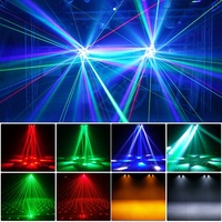 Lumière de scène mobile à 6 bras 120W avec laser et LED RGW, contrôle DMX512, IP33 pour discothèques et boîtes de nuit