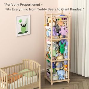 Organizzatore per Giocattoli Zoo 3D Personalizzato, Gabbia per Peluche Extra Large, Supporto in Legno per Animali di Peluche - Product Image 2