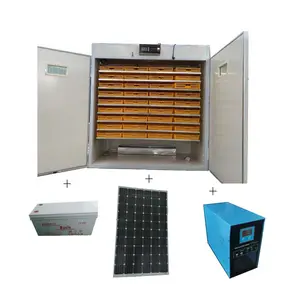 automatic solar electric 2112 egg incubator + solar panel + solar battery + convertor + controller