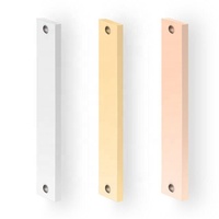 Yiwu Aceon-Barra rectangular plana de acero inoxidable con dos agujeros, placa de etiqueta con nombre, logotipo, fabricación de joyas, conector para estampado