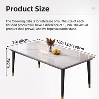 Ensemble de table à manger rectangulaire en pierre frittée, plateau en pierre de 12 mm, structure en acier au carbone, chaises en cuir souple, meubles de salle à manger pour la maison et l'appartement