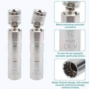 14mm&amp;16mm Spark Plug Socket Set Wall Magnetic Spark Plug Socket <strong>Removal</strong> <strong>Tool</strong> 3/8-Inch Drive 12 <strong>Point</strong> Swivel Socket <strong>Removal</strong> <strong>Tool</strong> - Product Image 6