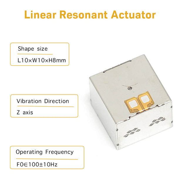 Heavy Force Vibration Motor AC 2.0Vrms F0 100Hz 10x10x8mm Size Haptic Engine Linear Resonant Actuator ODM/OEM