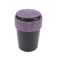 Nouvel Cendrier de Voiture Portable 2026 avec Décoration Diamantée, Cendrier en Plastique pour Cigarettes avec Écran LED, Emballage Boîte