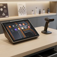 Caisse enregistreuse compacte de comptoir SUNMI D3 MINI avec lecteur de codes-barres, personnalisable avec logo, pour magasins de proximité