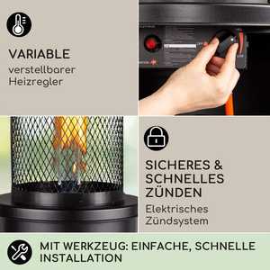 <span class=keywords><strong>Chauffage</strong></span> extérieur portable à gaz <span class=keywords><strong>propane</strong></span>/butane/GPL certifié CE, 11,2 kW, 1,8 m, en acier thermolaqué, économe en énergie, pour <span class=keywords><strong>terrasse</strong></span> - Product Image 6