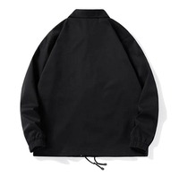 Veste d'entraîneur décontractée en polyester à revers et poitrine pour hommes, veste d'entraîneur coupe-vent unisexe pour hommes