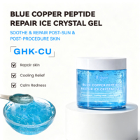 Masque Rafraîchissant en Gel Cristal de Glace GHK-CU 100g Qualité Salon pour Soins Post-Soleil et Réparation Faciale Marque Blanche Vente en Gros