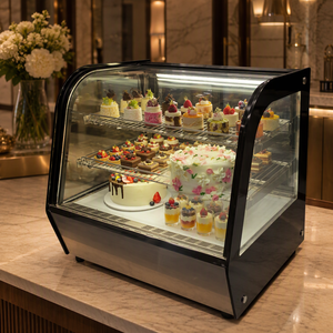 Vetrina Refrigerata <span class=keywords><strong>da</strong></span> Banco per Torte 2-8 ° Vetrina Refrigerata per <span class=keywords><strong>Pasticceria</strong></span> con Vetro Temperato e Controllo Digitale della Temperatura per Negozi di Dolci - Product Image 3