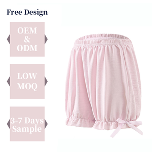 Enfants filles pantalons personnalisé été Anti-boulochage lâche élastique nœud <span class=keywords><strong>pyjama</strong></span> pantalon <span class=keywords><strong>3</strong></span>-7 <span class=keywords><strong>ans</strong></span> enfants Shorts d'été - Product Image 1