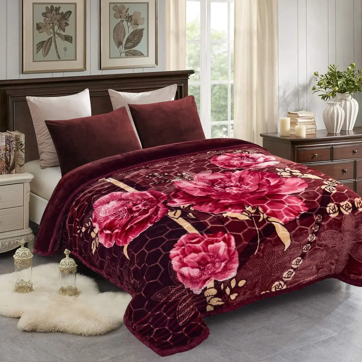 Sophisticated arab mink blanket For Warmth And Comfort Alibaba