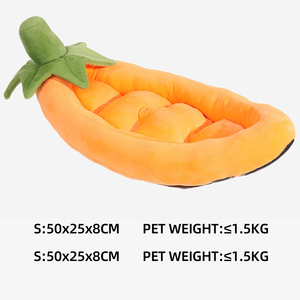 Wholesale Short Plush <strong>Cat</strong> Dog <strong>Bed</strong> Eggplant <strong>Shape</strong> - Product Image 4