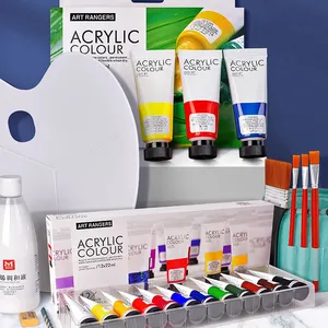 2024 Good Quality Wholesale 22ml Aluminum Plastic Tube Acrylic Painting Set 12 Colors Acrylic Paint