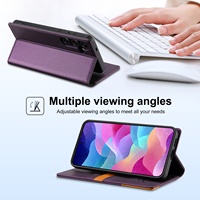 Étui portefeuille à rabat magnétique en cuir PU pour Samsung S25 Edge S24 Ultra S23 Plus S22 S21 FE S20 S10 S9 S8 Cards Bag Phone Cover
