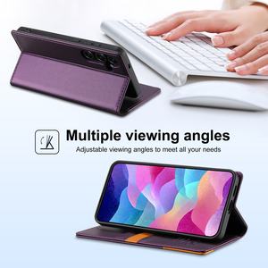 Étui portefeuille à rabat magnétique en cuir PU pour <span class=keywords><strong>Samsung</strong></span> S25 Edge S24 Ultra S23 Plus S22 S21 FE S20 S10 S9 S8 Cards Bag Phone <span class=keywords><strong>Cover</strong></span> - Product Image 6