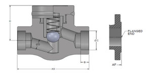 Tkfm mặt bích dễ uốn sắt dn200 bóng kiểm tra van cho nước thải - Product Image 4