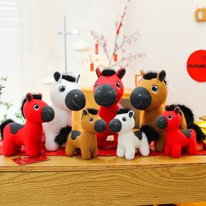 घोड़े के 2026 साल घोड़े की शुभंकर खिलौना सुंदर कार्टून गुड़िया मल्टिकोलर राशि वाले पशु बच्चों का उपहार थोक - Product Image 1