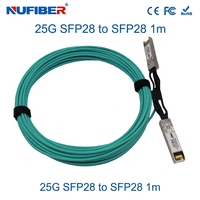 25G SFP28 AOC 액티브 광섬유 케이블, 주니퍼/델/시스코/인텔과 호환, 서버 및 스위치용 고속 인터커넥트
