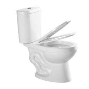 WC mécanique à <span class=keywords><strong>jet</strong></span> siphonique, deux pièces, économique, pour salle de bain, non électrique, avec cuvette allongée - Product Image 1