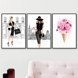 Vernis à ongles à talons hauts, parfum, mode fille, Art mural, toile, peinture, affiches et imprimés nordiques, photos murales pour salon - Product Image 2