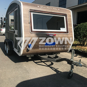 รถขายอาหารเคลื่อนที่แบบกำหนดสีได้เอง รถบาร์บีคิว รถขายพิซซ่า รถเข็นบริการอาหารนอกสถานที่ - Product Image 2