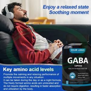 Ausreson Natural <span class=keywords><strong>Gaba</strong></span> 5-htp睡眠テアニンビタミンティーとトリプトファン500mg脳サプリメント有機ガバカプセル - Product Image 3