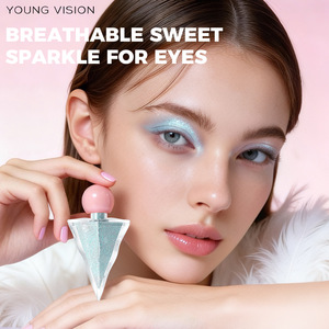 Fard à paupières liquide triangulaire monocolore nacré scintillant imperméable métallique pour le maquillage quotidien - Product Image 3