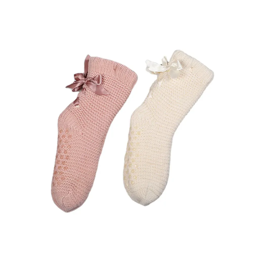 Custom Cotton Cute Warm Sherpa Lining Winter Ladies Indoor Boots House Winter Slipper Socks