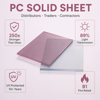 Plaque de polycarbonate solide transparente de 2-4 mm pour couverture de toit de pergola pour structures de jardin