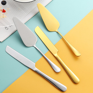Juego de espátula y cuchillo para pastel de acero inoxidable, 2 piezas, antiadherente, para pastel de cumpleaños, pizza, queso, pan - Product Image 4