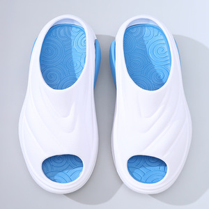 Men's EVA <b>Slides</b> <b>White</b> Breathable Non-Slip Outdoor Beach Sandals - Product Image 4