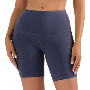 Shorts Deportivos <span class=keywords><strong>de</strong></span> Cintura Alta para <span class=keywords><strong>Mujer</strong></span>, con Control <span class=keywords><strong>de</strong></span> Abdomen, Bolsillo Lateral para Teléfono, Secado Rápido, Transpirables, Levanta Glúteos, Elásticos, para Yoga y Ciclismo - Product Image 5
