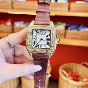 <span class=keywords><strong>2026</strong></span> 40mm Zifferblatt Iced Out Herrenuhr Quadratisch Voll Diamantbesetzt Quarz Luxus Armbanduhren - Product Image 6