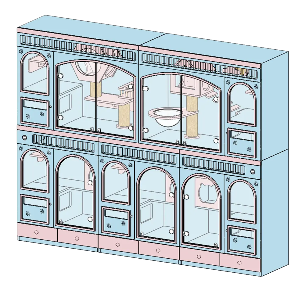 L'usine de maison de chat en bois massif de luxe directe d'usine vend des cages pour chats en bois, des maisons pour animaux de compagnie et des villas pour chats