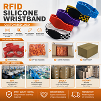 Anpassbares NFC-Silikonarmband Verstellbares Wasserdichtes 13,56MHz RFID-Armband für Veranstaltungen Zugangskontrolle & Türschloss
