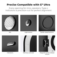 Étui de protection souple en silicone noir K&F Concept avec cache-objectif pour Insta360 GO Ultra