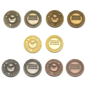 عملات معدنية نحاسية مخصصة بشعار مخصص, عملات معدنية نحاسية اللون مصنوعة من سبائك الزنك ، مجموعة عتيقة من الذهب والفضة ، عملات معدنية لتحدي العملات المعدنية