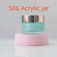 Paquet cosmétique emballage cosmétique vide pot de crème pot transparent 15g 30g 50g crème de soin de la peau acrylique avec double paroi