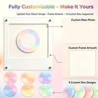 Aimant de réfrigérateur personnalisé en vinyle NFC avec lumière et disque rotatif, capteur NFC, lecture automatique de chansons