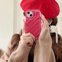 Style personnalisé 3D Laser Soie Étui souple Ondulation de l'eau Étui de téléphone portable de luxe Antichoc Étui de téléphone portable pour iPhone 15 Pro Max