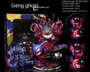 Nouveau jouet en PVC lumineux de style anime loup, modèle de scène fantôme à main, style personnage GK Genga, jouet de dessin animé Frozen, fonction souffleur d'air - Product Image 6