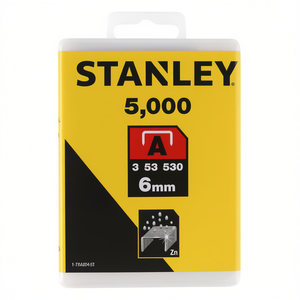Grapas Stanley Tipo A de 6 mm, 5000 Unidades, Recubiertas de Zinc - Product Image 2
