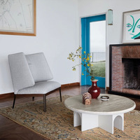 Ensemble de table à manger extensible moderne de style Little Red Tree, en verre trempé rond pour 8 personnes, avec pieds en plastique