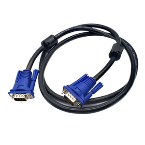 Cable VGA macho a macho, 3 + 6 pines, cable de cobre negro para ordenador, TV, proyector, Monitor, conexión de vídeo de alta definición - Product Image 1
