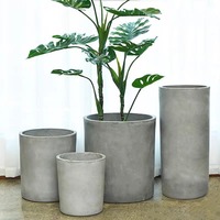 Rak Tanaman Silinder Minimalis Modern dari Magnesium Oksida untuk Dekorasi Sukulen & Kaktus Dalam Ruangan