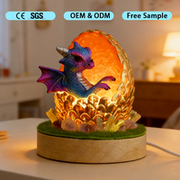 Veilleuse en forme d'œuf de dragon en cristal de haute qualité pour la décoration de chambre à coucher (vente en gros)