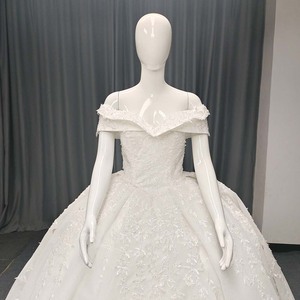 Lsany231 Vestido de Novia Moderno sin Mangas Estilo Princesa, Vestidos de Novia de Talla Grande con Encaje y Cola, Jancember - Product Image 6