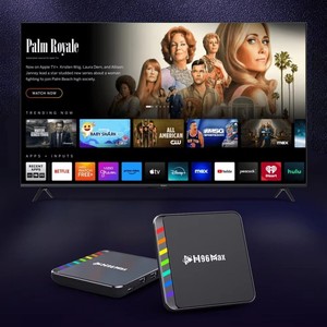Android 14 STB OTT IPTV TV <span class=keywords><strong>Box</strong></span> 2GB 16GB rombt Dual-Wifi Quad-core 4K 60fps cổng thông tin <span class=keywords><strong>Media</strong></span> <span class=keywords><strong>Player</strong></span> 12 tháng UK cắm bảo hành - Product Image 1